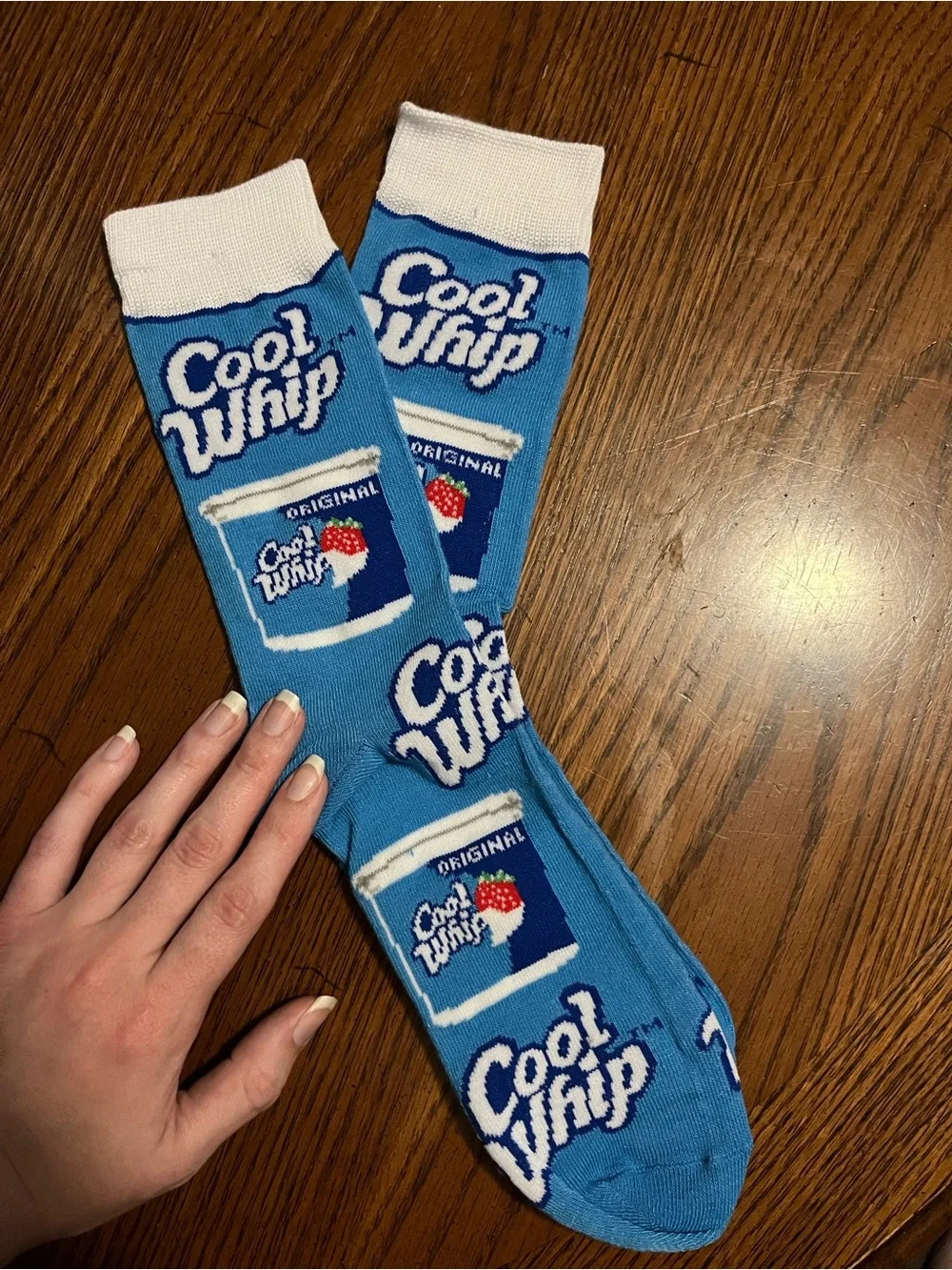 Blue Novelty Crew Socks , wellworn